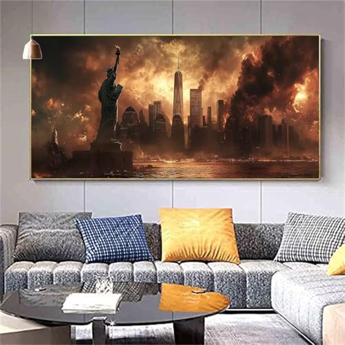 Diamant Painting Bilder Stadt Diamond Painting New York Diamond Painting Erwachsene,Vollbohrer Diamanten Malerei Stickerei,5D Diamond Painting Set Wanddeko Wohnzimmer Lustige Geschenke 100x200cm Z18 von zcscgtrhe