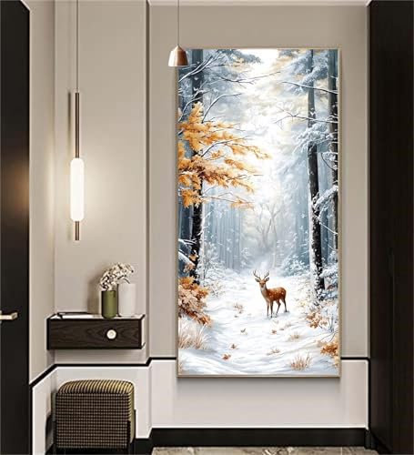 Diamant Painting Bilder Winter Diamond Painting Tiere Diamond Painting Erwachsene,Vollbohrer Diamanten Malerei Stickerei,5D Diamond Painting Set Wanddeko Wohnzimmer Lustige Geschenke 100x200cm Z958 von zcscgtrhe