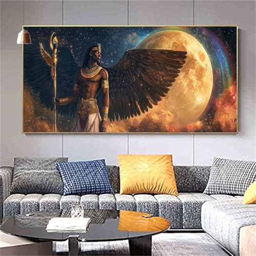 Diamond Painting Ägypten Diamond Painting Erwachsene,Diamant Painting Bilder Gott DIY Vollbohrer Crystal Art Kits,Diamond Painting Set für Aesthetic Room Decor Personalisierte Geschenke 100x200cm Z5 von zcscgtrhe