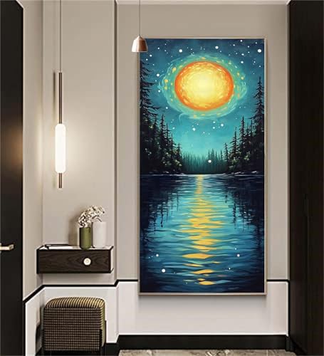 Diamond Painting Abstrakt Diamond Painting Erwachsene,Diamant Painting Bilder Landschaft DIY Crystal Art Bastelset,Diamond Painting Set für Aesthetic Room Decor Personalisierte Geschenke 80x200cm Z947 von zcscgtrhe