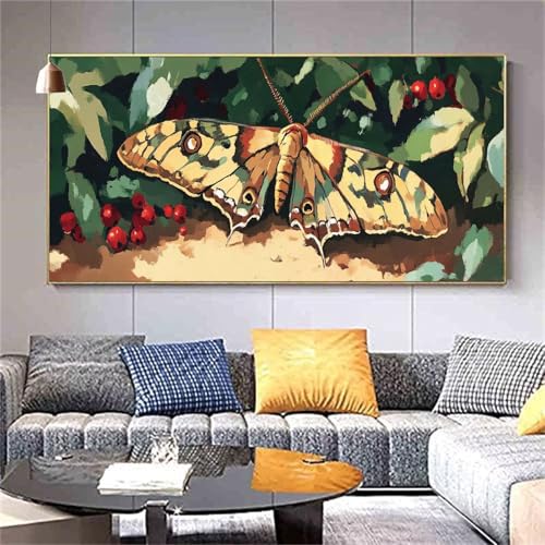 Diamond Painting Abstrakt Diamond Painting Erwachsene,Diamant Painting Bilder Schmetterling Crystal Art Bastelset,Diamond Painting Set für Aesthetic Room Decor Personalisierte Geschenke 100x200cm Z33 von zcscgtrhe