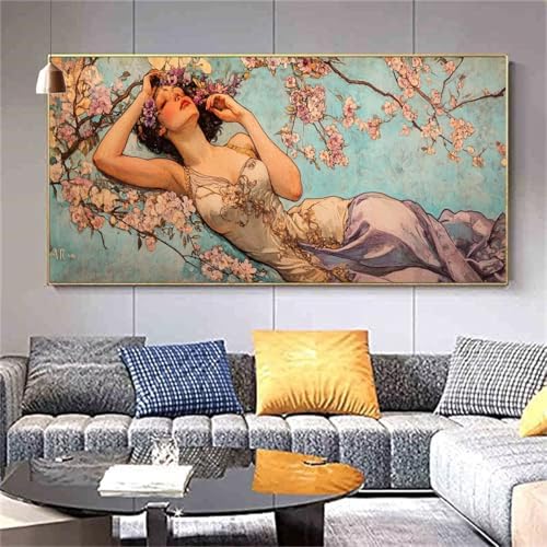 Diamond Painting Baum Diamond Painting Erwachsene,Diamant Painting Bilder Fräulein DIY Vollbohrer Crystal Art,Diamond Painting Set für Aesthetic Room Decor Personalisierte Geschenke 100x200cm Z709 von zcscgtrhe