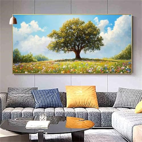 Diamond Painting Baum Diamond Painting Erwachsene,Diamant Painting Bilder Landschaft DIY Crystal Art Bastelset,Diamond Painting Set für Aesthetic Room Decor Personalisierte Geschenke 100x200cm Z707 von zcscgtrhe