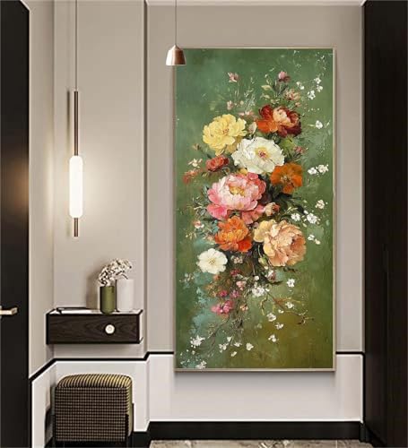 Diamond Painting Blumen Diamond Painting Erwachsene,Diamant Painting Bilder Farbenfroh Crystal Art Bastelset,Diamond Painting Set für Aesthetic Room Decor Personalisierte Geschenke 90x180cm Z1015 von zcscgtrhe