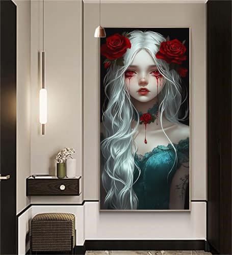 Diamond Painting Der Teufel Diamond Painting Erwachsene,Diamant Painting Bilder Fräulein Crystal Art Bastelset,Diamond Painting Set für Aesthetic Room Decor Personalisierte Geschenke 100x200cm Z987 von zcscgtrhe