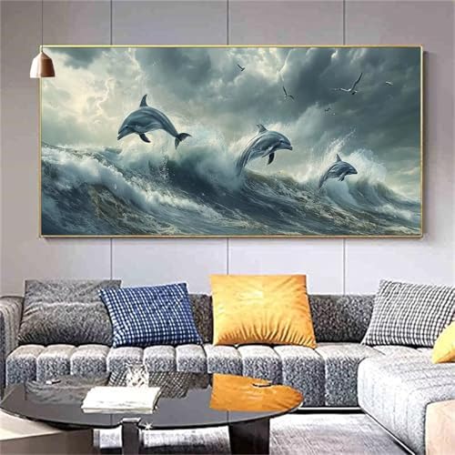 Diamond Painting Erwachsene Hai Landschaft Diamond PaintingXXL 60x120cm,Malen nach Zahlen Diamant Kinder,5D DIY Full Drill Diamant Kunst Malerei Set Als Geschenk Aesthetic für Wanddekorationen kl--189 von zcscgtrhe