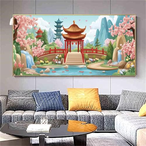 Diamond Painting Erwachsene Landschaft Japan Diamond PaintingXXL 100x200cm,Malen nach Zahlen Diamant Kinder,5D DIY Artdot Diamant Kunst Malerei Set Als Geschenk Aesthetic für Wanddekorationen kl--373 von zcscgtrhe