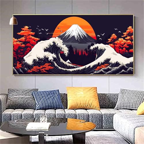 Diamond Painting Erwachsene Landschaft Japan Diamond PaintingXXL 100x200cm,Malen nach Zahlen Diamant Kinder,5D DIY Artdot Diamant Kunst Malerei Set Als Geschenk Aesthetic für Wanddekorationen kl--375 von zcscgtrhe