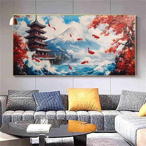 Diamond Painting Erwachsene Landschaft Japan Diamond PaintingXXL 100x200cm,Malen nach Zahlen Diamant Kinder,5D DIY Artdot Diamant Kunst Malerei Set Als Geschenk Aesthetic für Wanddekorationen kl--377 von zcscgtrhe