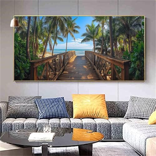 Diamond Painting Erwachsene Landschaft Meer Diamond PaintingXXL 80x160cm,Malen nach Zahlen Diamant Kinder,5D DIY Artdot Diamant Kunst Malerei Set Als Geschenk Aesthetic für Wanddekorationen kl--343 von zcscgtrhe