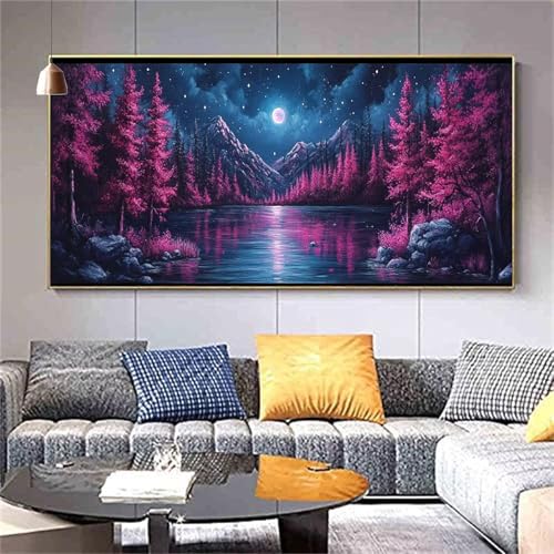 Diamond Painting Erwachsene Landschaft Mond Diamond PaintingXXL 100x200cm,Malen nach Zahlen Diamant Kinder,5D DIY Artdot Diamant Kunst Malerei Set Als Geschenk Aesthetic für Wanddekorationen kl--399 von zcscgtrhe