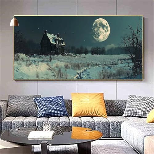 Diamond Painting Erwachsene Landschaft Mond Diamond PaintingXXL 100x200cm,Malen nach Zahlen Diamant Kinder,5D DIY Artdot Diamant Kunst Malerei Set Als Geschenk Aesthetic für Wanddekorationen kl--402 von zcscgtrhe