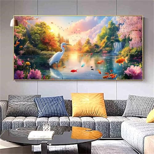 Diamond Painting Erwachsene Landschaft Sonnenuntergang Diamond PaintingXXL 100x200cm,Malen nach Zahlen Diamant Kinder,5D DIY Diamant Kunst Malerei Als Geschenk Aesthetic für Wanddekorationen kl--380 von zcscgtrhe