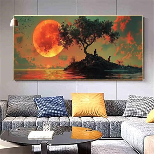 Diamond Painting Erwachsene Landschaft Sonnenuntergang Diamond PaintingXXL 100x200cm,Malen nach Zahlen Diamant Kinder,5D DIY Diamant Kunst Malerei Als Geschenk Aesthetic für Wanddekorationen kl--381 von zcscgtrhe