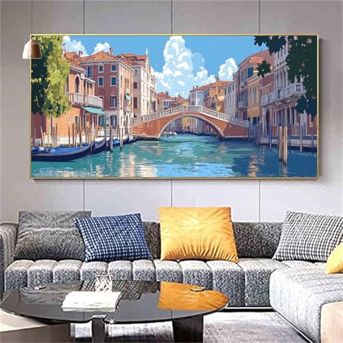 Diamond Painting Erwachsene Landschaft Stadt Diamond PaintingXXL 100x200cm,Malen nach Zahlen Diamant Kinder,5D DIY Artdot Diamant Kunst Malerei Set Als Geschenk Aesthetic für Wanddekorationen kl--324 von zcscgtrhe