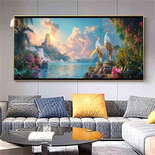 Diamond Painting Erwachsene Landschaft Wald Diamond PaintingXXL 100x200cm,Malen nach Zahlen Diamant Kinder,5D DIY Artdot Diamant Kunst Malerei Set Als Geschenk Aesthetic für Wanddekorationen kl--382 von zcscgtrhe