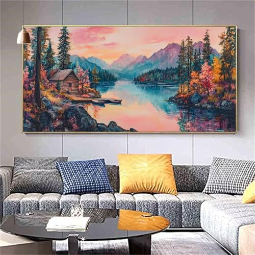 Diamond Painting Erwachsene Landschaft Wald Diamond PaintingXXL 100x200cm,Malen nach Zahlen Diamant Kinder,5D DIY Artdot Diamant Kunst Malerei Set Als Geschenk Aesthetic für Wanddekorationen kl--383 von zcscgtrhe