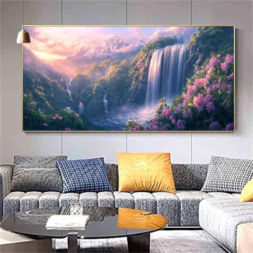 Diamond Painting Erwachsene Landschaft Wasserfall Diamond PaintingXXL 100x200cm,Malen nach Zahlen Diamant Kinder,5D DIY Diamant Kunst Malerei Sets Als Geschenk Aesthetic für Wanddekorationen kl--364 von zcscgtrhe