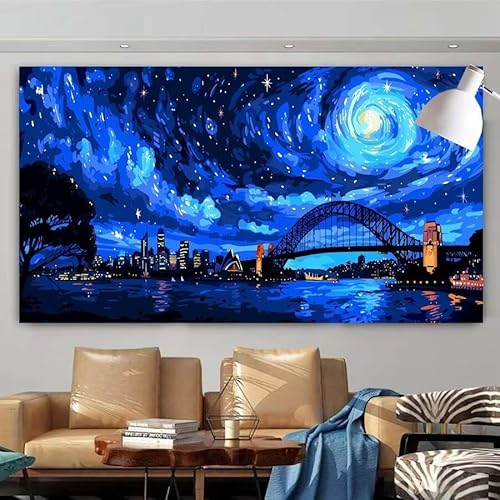 Diamond Painting Erwachsene Set,5D DIY Diamant Painting Bilder Abstrakt,Brücke Full Drill Diamant Malerei Cross Stitch Stickerei Set Anfänger,Diamant Painting Wanddekoration Geschenk 20x40cm X-51 von zcscgtrhe