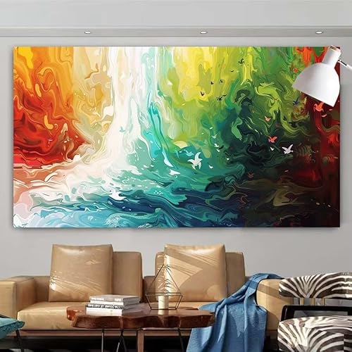 Diamond Painting Erwachsene Set,5D DIY Diamant Painting Bilder Abstrakt,Kunst Full Drill Diamant Malerei Cross Stitch Stickerei Set Anfänger,Diamant Painting Wanddekoration Geschenk 80x160cm X-59 von zcscgtrhe