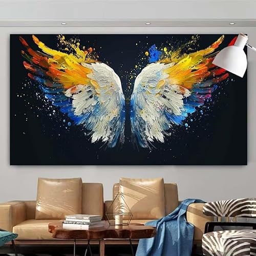 Diamond Painting Erwachsene Set,5D DIY Diamant Painting Bilder Flügel,Abstrakt Full Diamant Malerei Cross Stitch Stickerei Set Anfänger,Diamant Painting für Wanddekoration Geschenk 100x200cm X-27 von zcscgtrhe