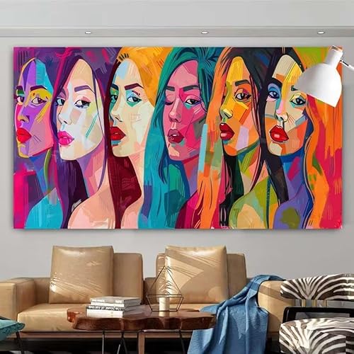 Diamond Painting Erwachsene Set,5D DIY Diamant Painting Bilder Frau,Abstrakt Full Drill Diamant Malerei Cross Stitch Stickerei Set Anfänger,Diamant Painting Wanddekoration Geschenk 60x120cm X-399 von zcscgtrhe