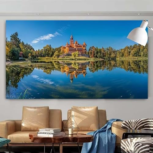 Diamond Painting Erwachsene Set,5D DIY Diamant Painting Bilder Haus,See Full Diamant Malerei Cross Stitch Stickerei Set Anfänger,Diamant Painting für Geschenk Zuhause Wanddekoration 20x40cm X-111 von zcscgtrhe