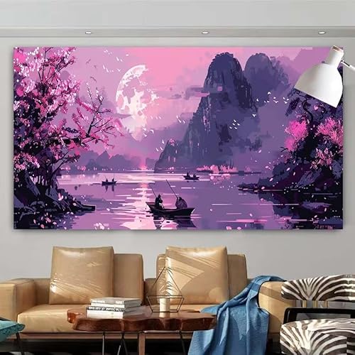 Diamond Painting Erwachsene Set,5D DIY Diamant Painting Bilder Landschaft,Berg Full Diamant Malerei Cross Stitch Stickerei Set Anfänger,Diamant Painting für Wanddekoration Geschenk 100x200cm X-161 von zcscgtrhe