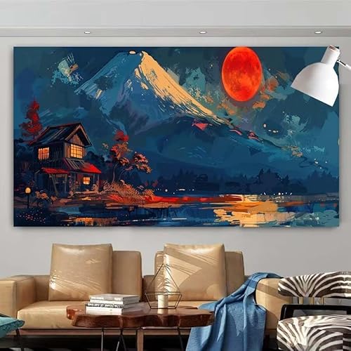 Diamond Painting Erwachsene Set,5D DIY Diamant Painting Bilder Landschaft,Berg Full Diamant Malerei Cross Stitch Stickerei Set Anfänger,Diamant Painting für Wanddekoration Geschenk 90x180cm X-131 von zcscgtrhe