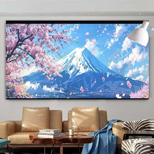 Diamond Painting Erwachsene Set,5D DIY Diamant Painting Bilder Landschaft,Japanisch Full Diamant Malerei Cross Stitch Stickerei Set Anfänger,Diamant Painting Wanddekoration Geschenk 50x100cm X-127 von zcscgtrhe