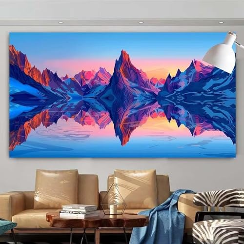 Diamond Painting Erwachsene Set,5D DIY Diamant Painting Bilder Landschaft,Natur Full Diamant Malerei Cross Stitch Stickerei Set Anfänger,Diamant Painting für Wanddekoration Geschenk 70x140cm X-319 von zcscgtrhe