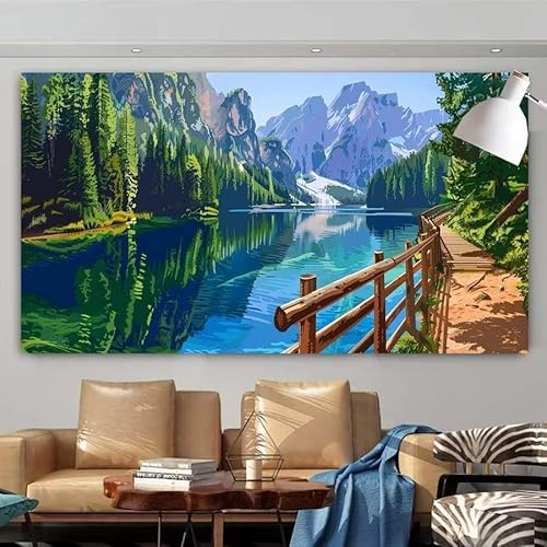 Diamond Painting Erwachsene Set,5D DIY Diamant Painting Bilder Landschaft,See Full Diamant Malerei Cross Stitch Stickerei Set Anfänger,Diamant Painting für Wanddekoration Geschenk 100x200cm X-121 von zcscgtrhe