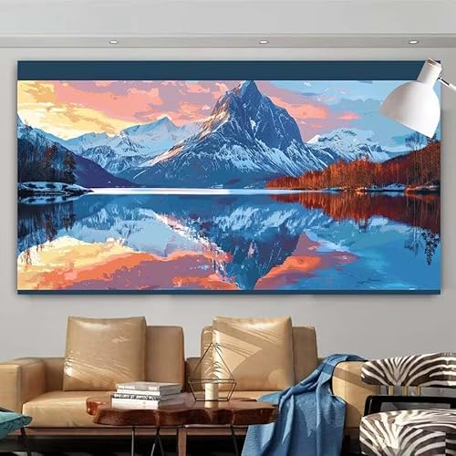 Diamond Painting Erwachsene Set,5D DIY Diamant Painting Bilder Landschaft,Sonnenuntergang Diamant Malerei Cross Stitch Stickerei Set Anfänger,Diamant Painting Wanddekoration Geschenk 100x200cm X-149 von zcscgtrhe