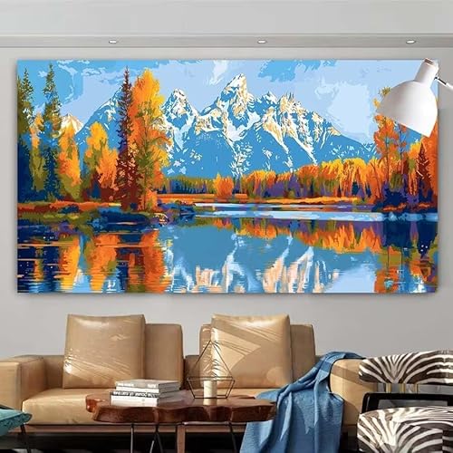 Diamond Painting Erwachsene Set,5D DIY Diamant Painting Bilder Landschaften,Herbst Full Diamant Malerei Cross Stitch Stickerei Set Anfänger,Diamant Painting Wanddekoration Geschenk 60x120cm X-157 von zcscgtrhe