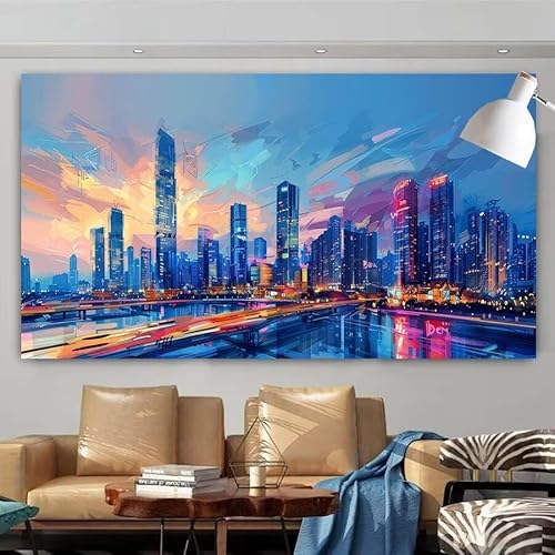 Diamond Painting Erwachsene Set,5D DIY Diamant Painting Bilder Stadt,Landschaft Full Drill Diamant Malerei Cross Stitch Stickerei Set Anfänger,Diamant Painting Wanddekoration Geschenk 20x40cm X-7 von zcscgtrhe