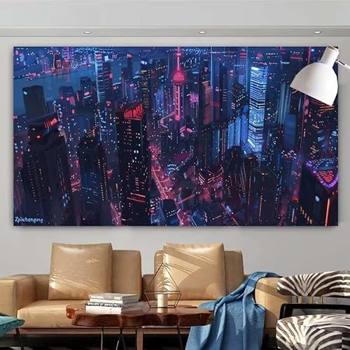 Diamond Painting Erwachsene Set,5D DIY Diamant Painting Bilder Stadt,Nacht Full Diamant Malerei Cross Stitch Stickerei Set Anfänger,Diamant Painting Geschenk Zuhause Wanddekoration 100x200cm X-25 von zcscgtrhe