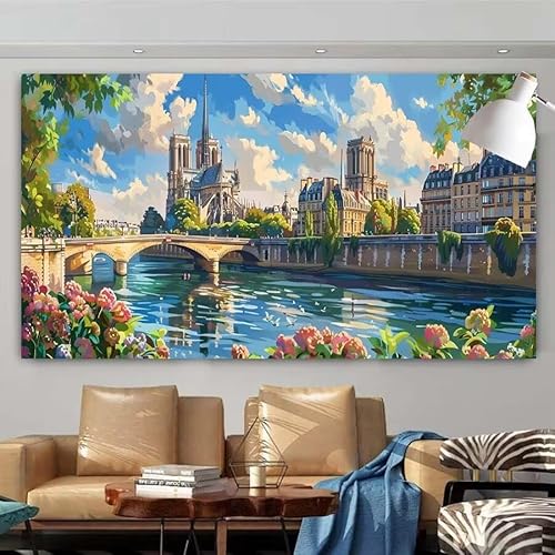 Diamond Painting Erwachsene Set,5D DIY Diamant Painting Bilder Städte,Blumen Full Diamant Malerei Cross Stitch Stickerei Set Anfänger,Diamant Painting Geschenk Zuhause Wanddekoration 20x40cm X-15 von zcscgtrhe