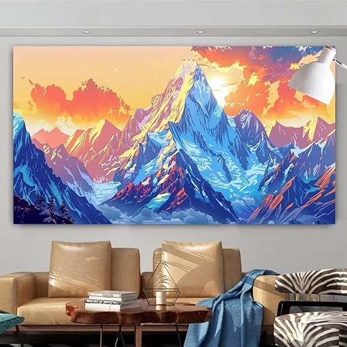 Diamond Painting Erwachsene Set,5D DIY Diamant Painting Bilder Winter,Berg Full Diamant Malerei Cross Stitch Stickerei Set Anfänger,Diamant Painting Geschenk Zuhause Wanddekoration 100x200cm X-93 von zcscgtrhe