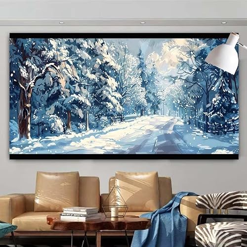 Diamond Painting Erwachsene Set,5D DIY Diamant Painting Bilder Winter,Landschaft Full Diamant Malerei Cross Stitch Stickerei Set Anfänger,Diamant Painting für Wanddekoration Geschenk 20x40cm X-79 von zcscgtrhe