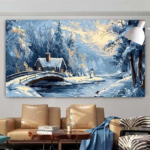 Diamond Painting Erwachsene Set,5D DIY Diamant Painting Bilder Winter,Sonnenuntergang Full Diamant Malerei Cross Stitch Stickerei Set Anfänger,Diamant Painting Wanddekoration Geschenk 40x80cm X-89 von zcscgtrhe