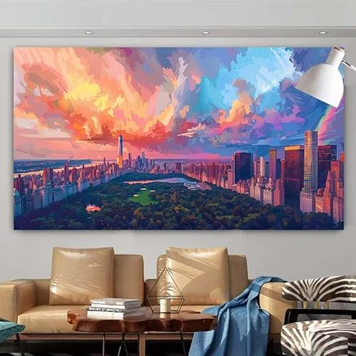 Diamond Painting Erwachsene Set,5D Diamant Painting Bilder Landschaft,Sonnenuntergang Full Diamant Malerei Cross Stitch Stickerei Set Anfänger,Diamant Painting Wanddekoration Geschenk 20x40cm X-129 von zcscgtrhe