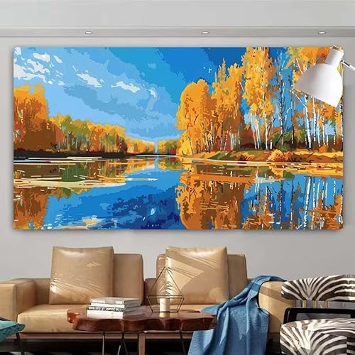 Diamond Painting Erwachsene Set,5D Diamant Painting Bilder Landschaften,Herbst Full Diamant Malerei Cross Stitch Stickerei Set Anfänger,Diamant Painting Geschenk Zuhause Wanddekoration 20x40cm X-155 von zcscgtrhe