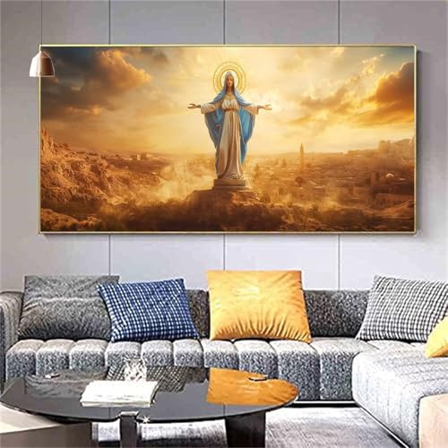 Diamond Painting Gott Diamond Painting Erwachsene,Diamant Painting Bilder Jesus DIY Vollbohrer Crystal Art Bastelset,Diamond Painting Set Aesthetic Room Decor Personalisierte Geschenke 100x200cm Z701 von zcscgtrhe