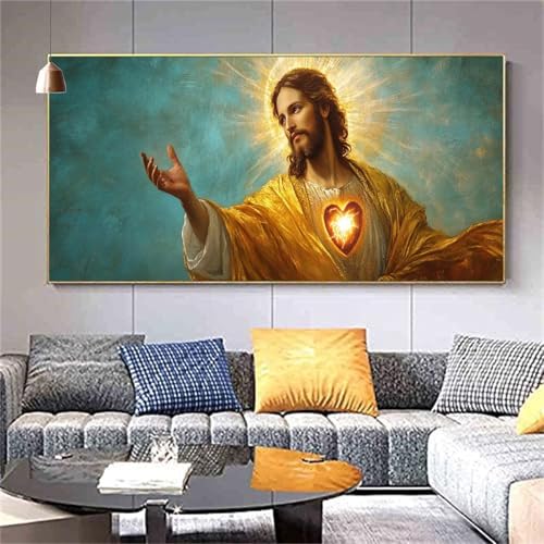 Diamond Painting Gott Diamond Painting Erwachsene,Diamant Painting Bilder Jesus DIY Vollbohrer Crystal Art Bastelset,Diamond Painting Set Aesthetic Room Decor Personalisierte Geschenke 20x50cm Z699 von zcscgtrhe