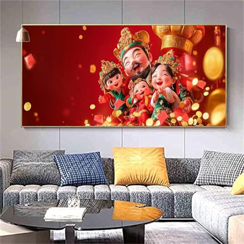 Diamond Painting Gott des Glücks Diamond Painting Erwachsene,Diamant Painting Bilder Gott Crystal Art Bastelset,Diamond Painting Set für Aesthetic Room Decor Personalisierte Geschenke 100x200cm Z11 von zcscgtrhe