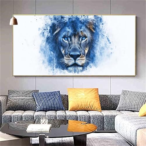 Diamond Painting Löwe Diamond Painting Erwachsene,Diamant Painting Bilder Kritzelei DIY Vollbohrer Crystal Art,Diamond Painting Set für Aesthetic Room Decor Personalisierte Geschenke 100x200cm Z705 von zcscgtrhe