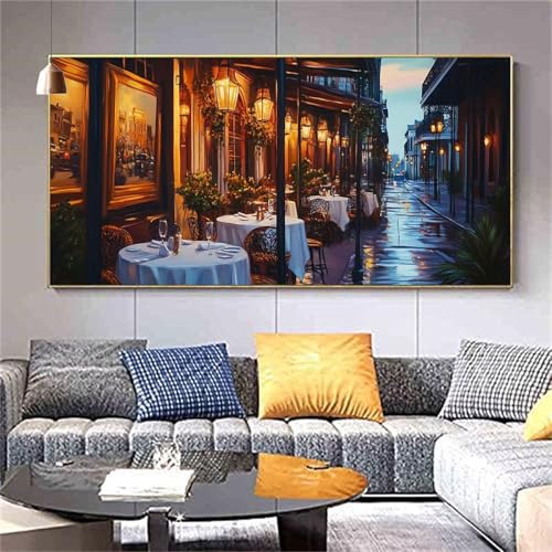 Diamond Painting Stadt Diamond Painting Erwachsene,Diamant Painting Bilder Landschaft DIY Crystal Art Bastelset,Diamond Painting Set für Aesthetic Room Decor Personalisierte Geschenke 100x200cm Z17 von zcscgtrhe