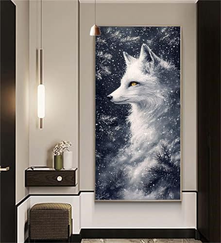 Diamond Painting Tiere Diamond Painting Erwachsene,Diamant Painting Bilder Füchse DIY Vollbohrer Crystal Art Kits,Diamond Painting Set für Aesthetic Room Decor Personalisierte Geschenke 100x200cm Z965 von zcscgtrhe