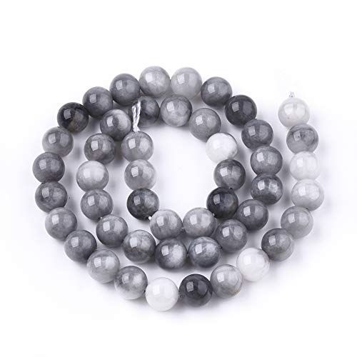 ZEMRIO 6mm Natürlich Eagle Eye Stone Edelstein Perlen Für Schmuck Herstellung DIY Armband Halskette Runde Perlen Perlen (Eagle Eye Stone, 6mm) von zemrio