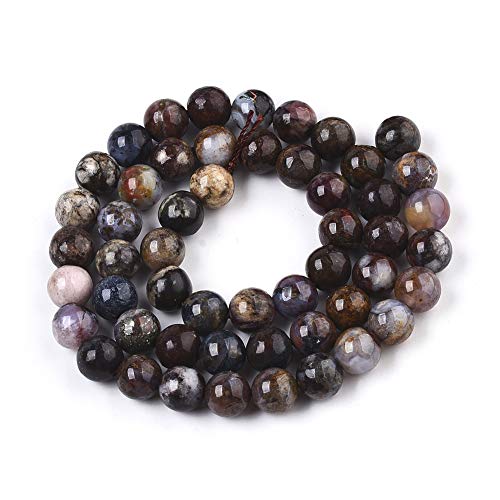 ZEMRIO 6mm Natürlich Pietersite Edelstein Perlen Für Schmuck Herstellung DIY Armband Halskette Runde Perlen Perlen (Pietersite, 6mm) von zemrio